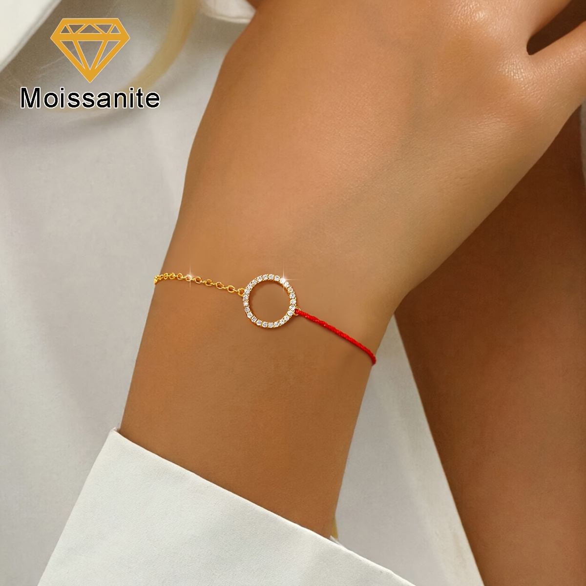Sparkling Moissanite Bracelet for Women, Elegant Gift